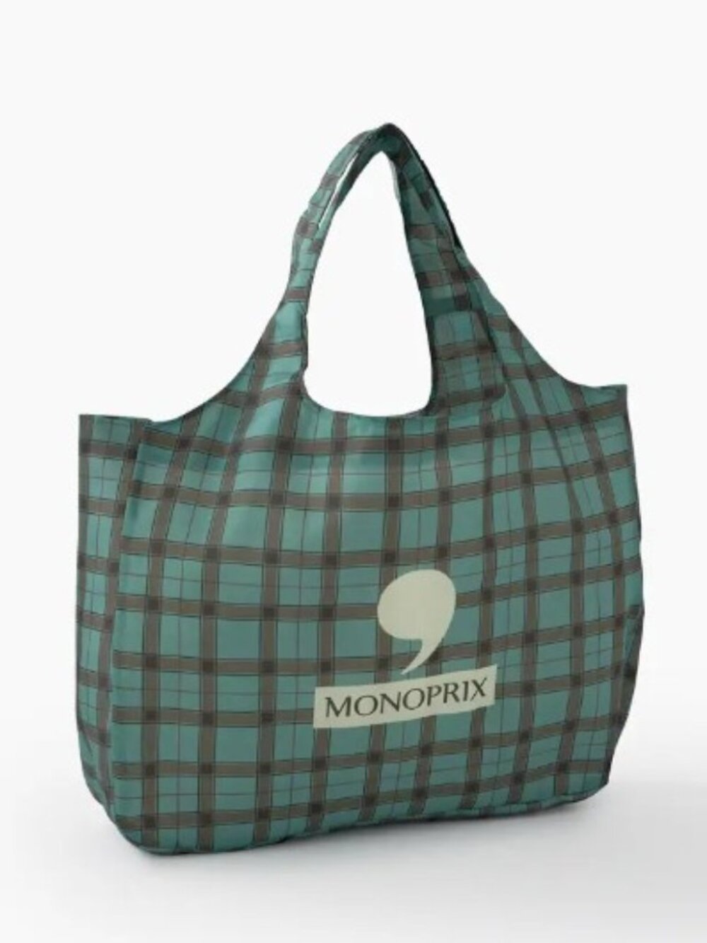 MonoPrix Tartan DD bag made of recycled polyester, 40x11x30cm